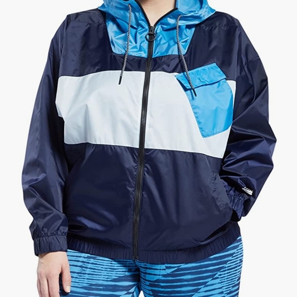 Reebok Jackets & Blazers - Core 10 by Reebok Women's Oversized Color Block Hooded Jacket Size S